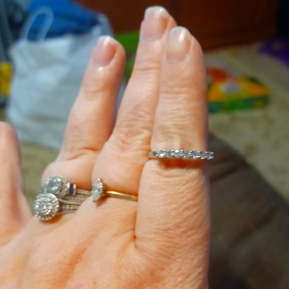 925 steling sliver stamp 8 stones - Picture 1 of 3